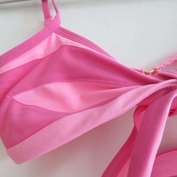 93 PLAY STREET Sophie Butterfly Bikini Top in Poppy Pink Feminine Y2K - Size M - Picture 8 of 13